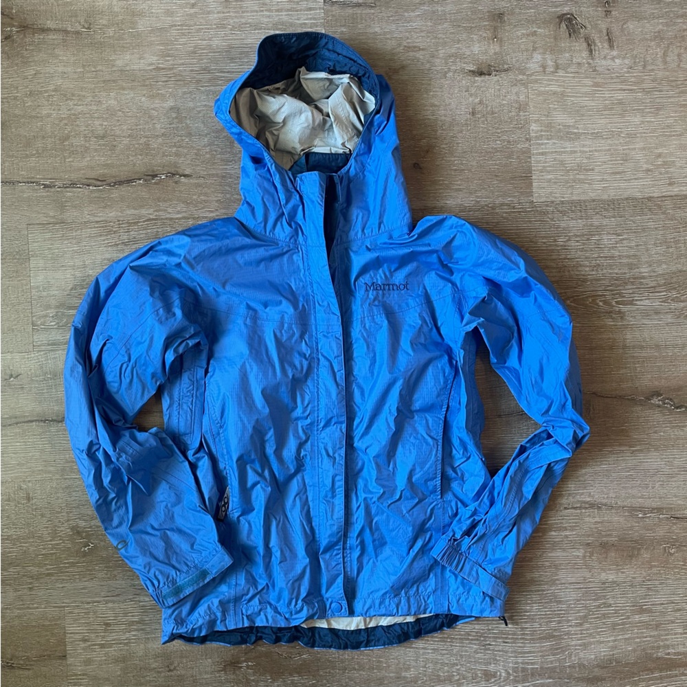 Marmot Ladies Blue Raincoat Lightweight Small